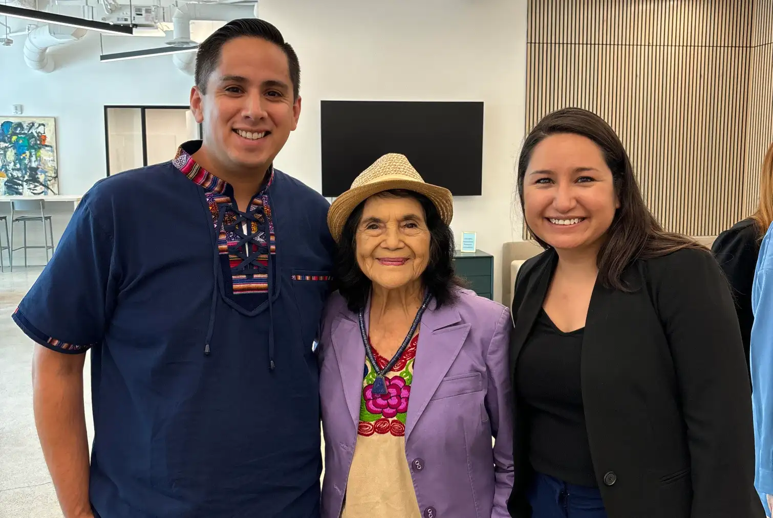 Francisco Loayza, Esq., Dolores Huerta, and Marisol Jimenez, Esq